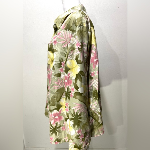 Pendleton shirt button up silk blend floral spring summer women’s 20W - Picture 5 of 10